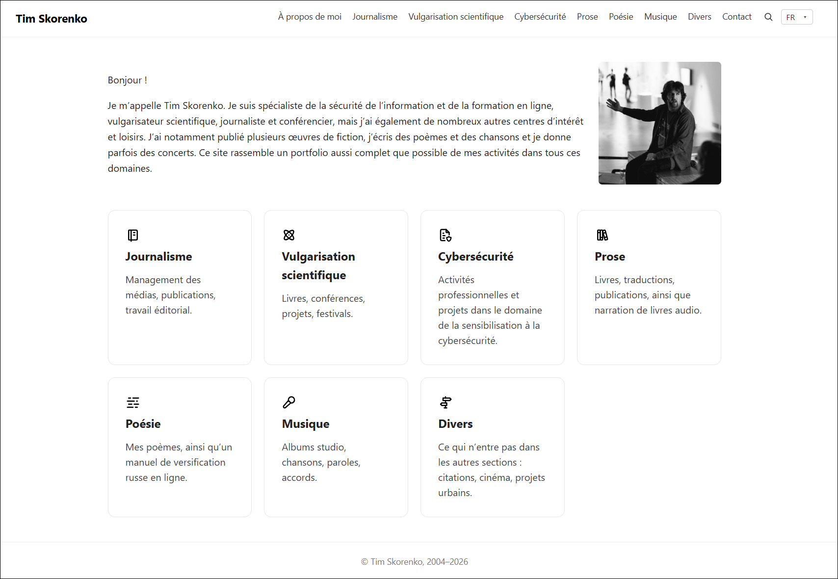 Site de Tim Skorenko